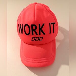 Lorna Jane Neon Pink WORK IT Ball Cap *EUC* MSRP: $35+tax